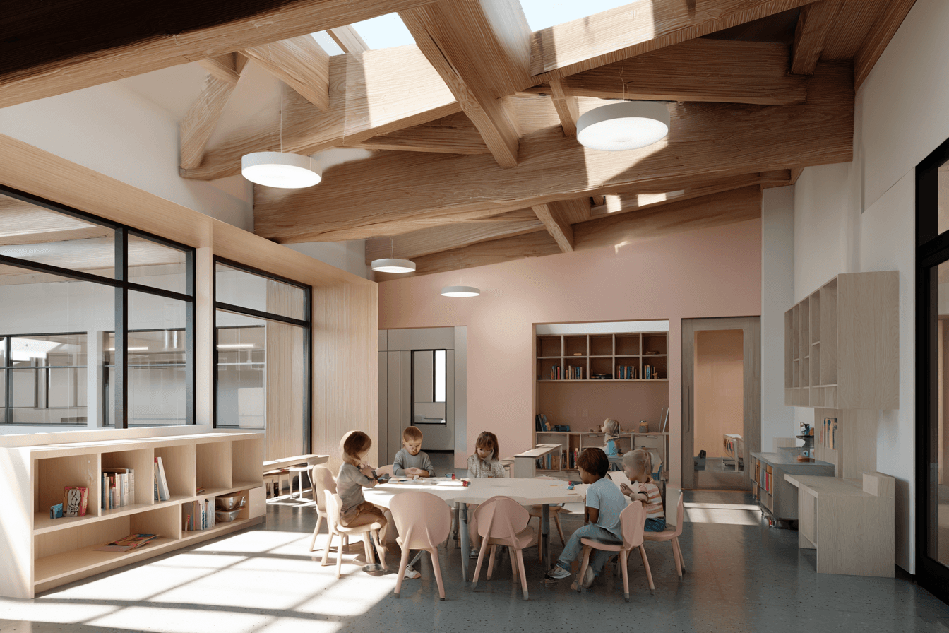 Social skills program with small group of children learning together in Montreal