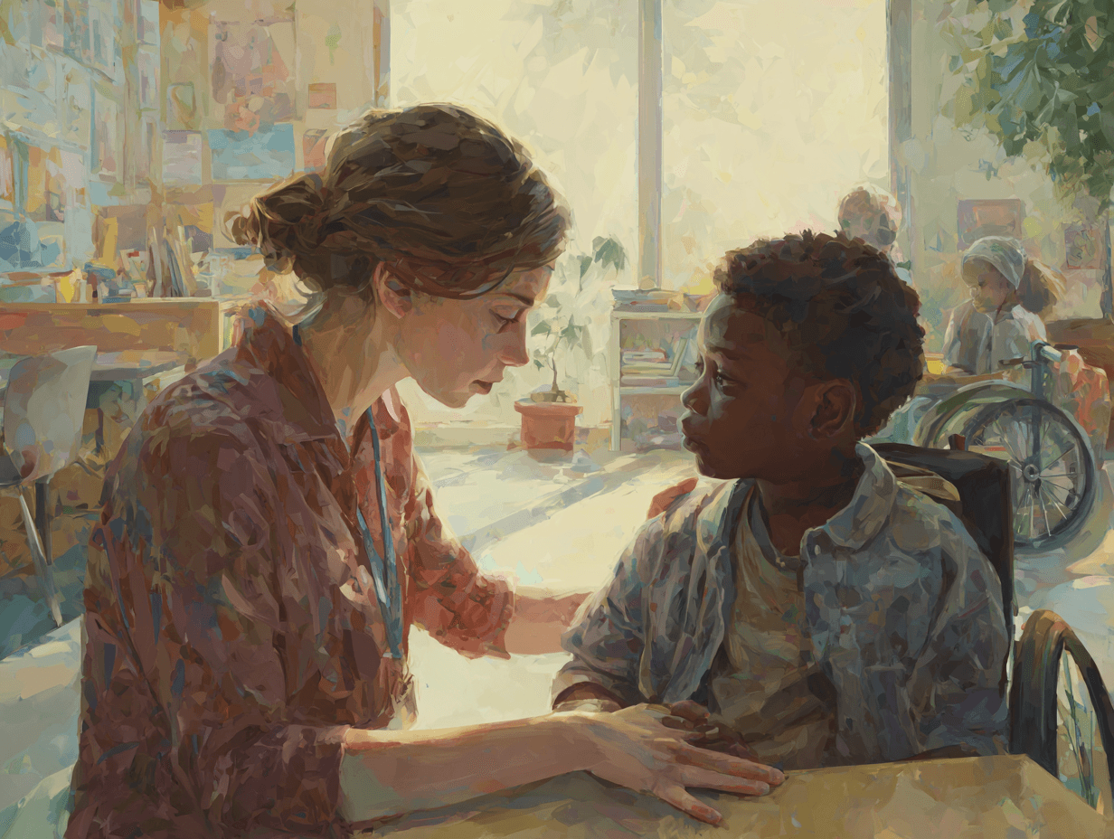 Social skills program with small group of children learning together in Montreal