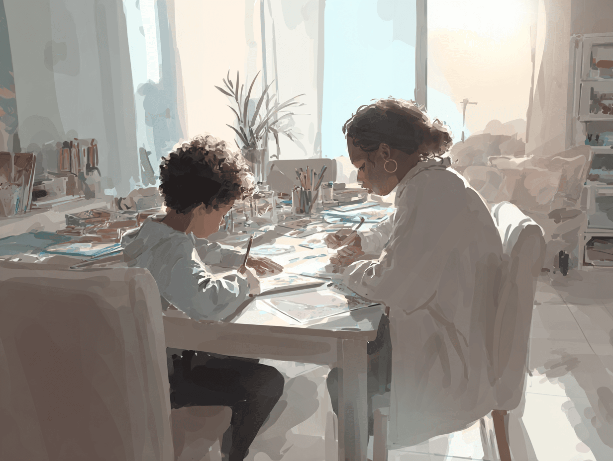 One-on-one tutoring session for child with special needs in Montreal - Little Circle with Laureen