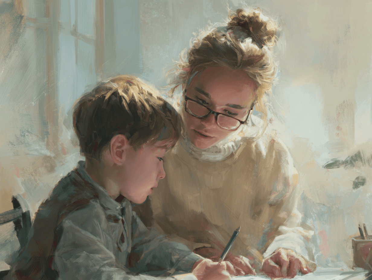 Supportive tutoring session for child with special needs in Montreal